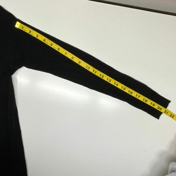 Banana Republic | Boat Neck Zipper Sides Long Sleeve | Black | Small - Picture 11 of 16